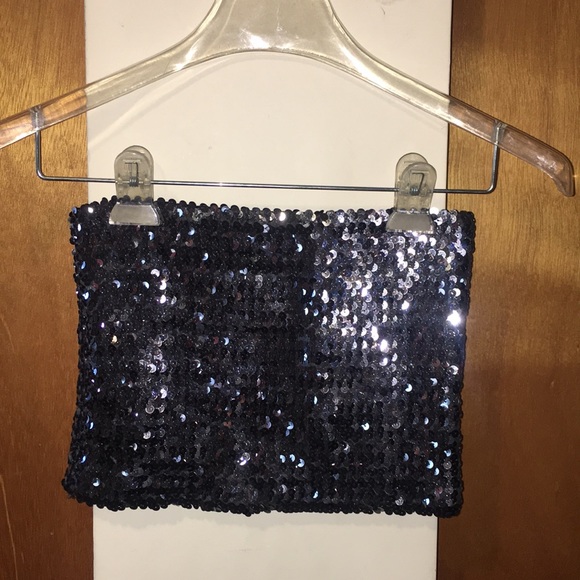🩶Like New Vintage Sequence Tube Top - Picture 1 of 8